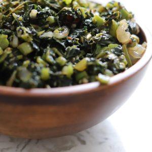 Callaloo + 1 Sides + 2pcs Plantains